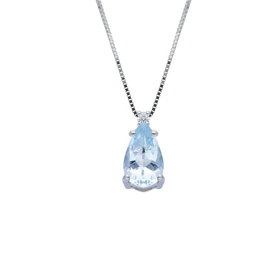 Collana Babila Milano Donna Colore in Oro bianco Acquamarina 0.74 Ct 190798 - 190798